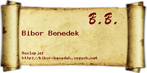 Bibor Benedek névjegykártya